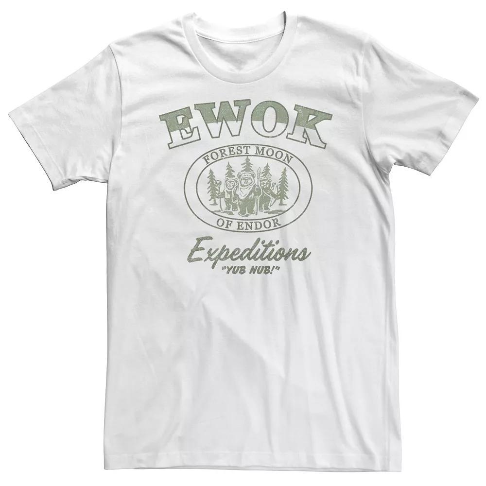 Big & Tall Star War Ewok Expeditions On The Forest Moon Earth Day Tee, Men's, Size: XXL Tall, White Product Image