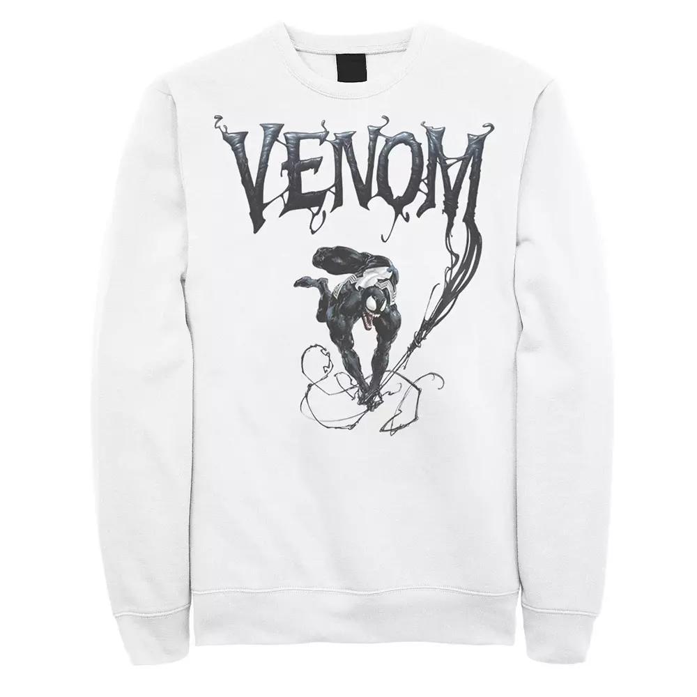 Men's Marvel Venom Symbiote Style Swing Sweatshirt, Size: XL, White Product Image
