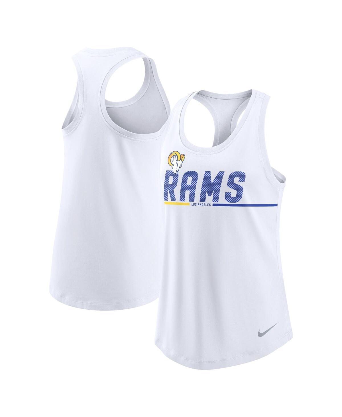 Women's Nike White Los Angeles Rams Team Name City Tri-Blend Racerback Tank Top, Size: 2XL Product Image
