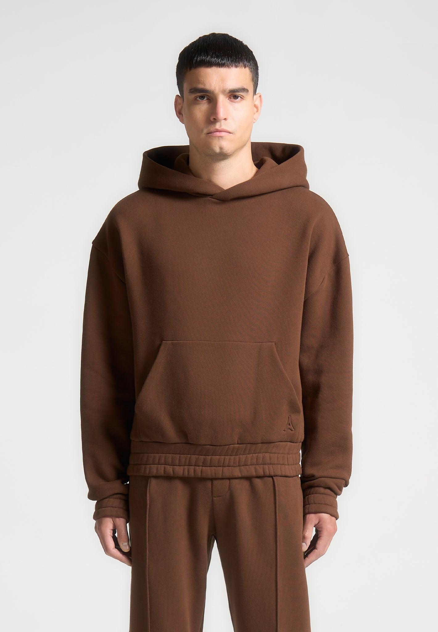 Éternel Cropped Hoodie - Brown Male Product Image
