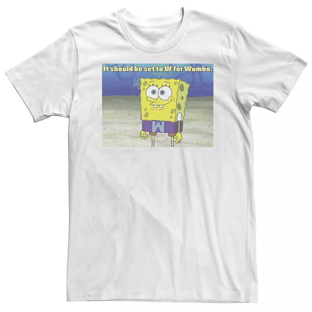 Big & Tall SpongeBob SquarePants W for Wumbo Clip Tee, Men's, Size: XXL Tall, White Product Image