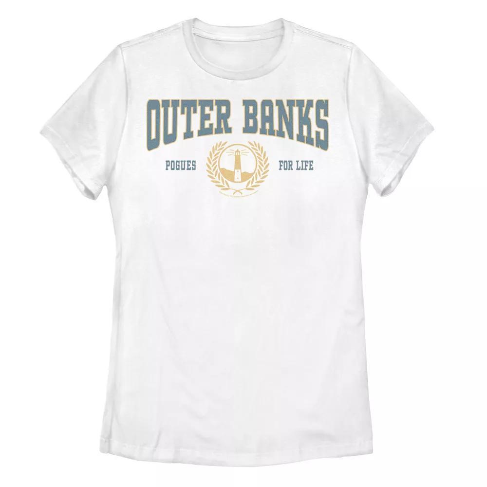 Juniors' Outer Banks Collegiate Style Crest Tee, Girl's, Size: Medium, White Product Image