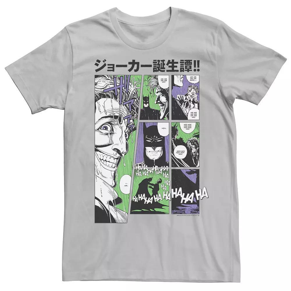 Men's DC Comics Batman Joker Comic Strip Tee, Size: Medium, Silver Product Image