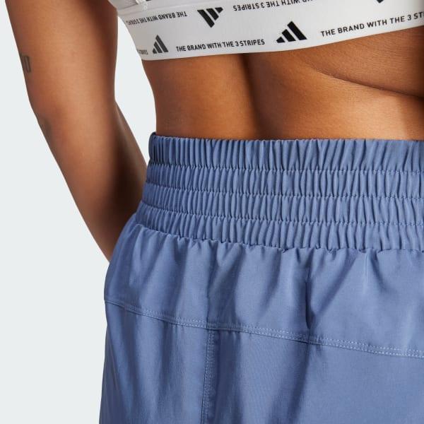 adidas Pacer Training 3-Stripes Woven High-Rise Shorts Aurora Ruby S 3 Womens Product Image