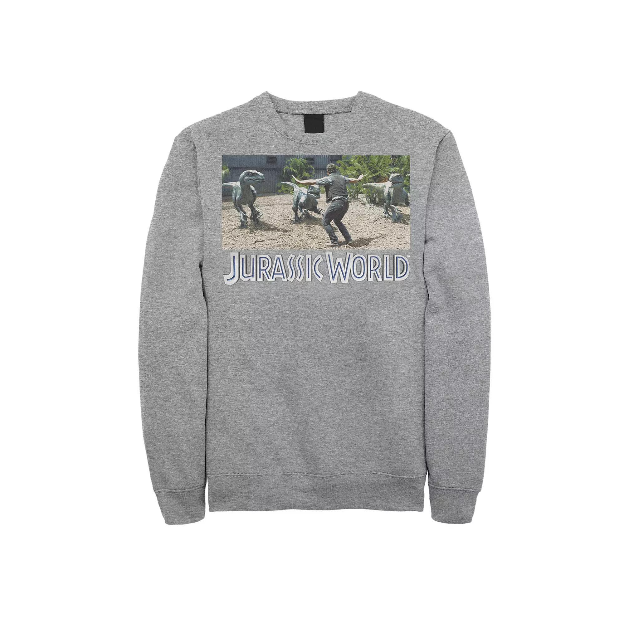 Men's Jurassic World Owen Raptor Pack Trainer Sweatshirt, Size: 3XL, Athletic Grey Product Image