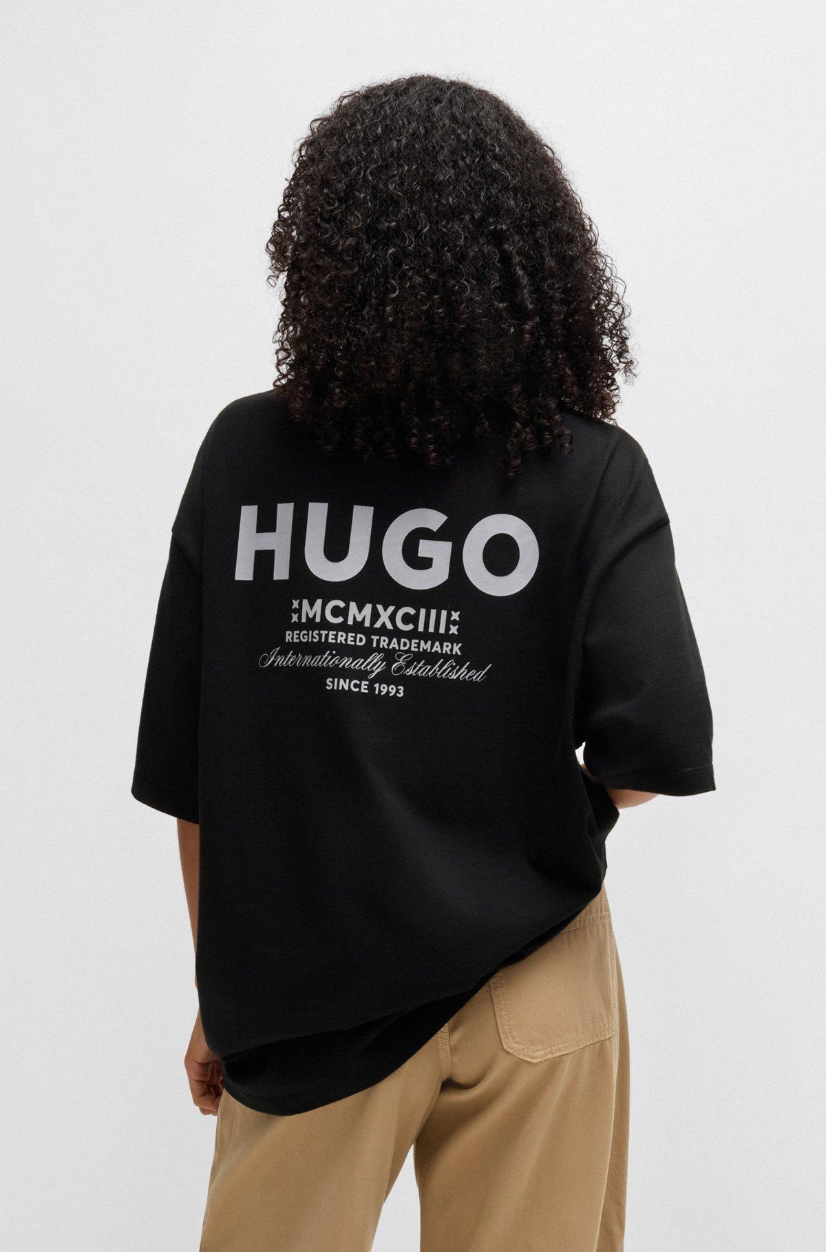 Loose-fit T-shirt in cotton with rear logo artwork Product Image