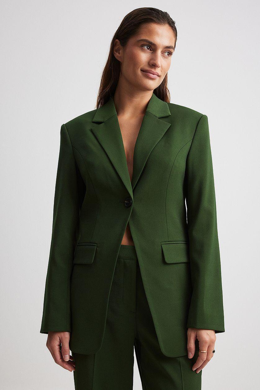 Fitted One Button Blazer Product Image