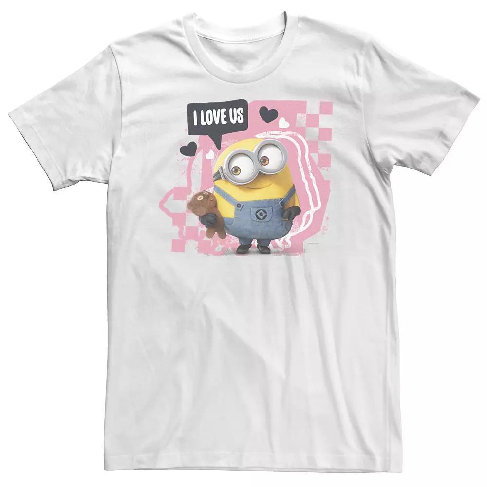 Big & Tall Despicable Me Minions Valentine's Day I Love Us Tee, Men's, Size: 3XL, White Product Image