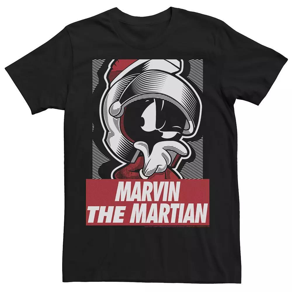 Men's Looney Tunes Marvin The Martian Graphic Poster Tee, Size: Large, Black Product Image