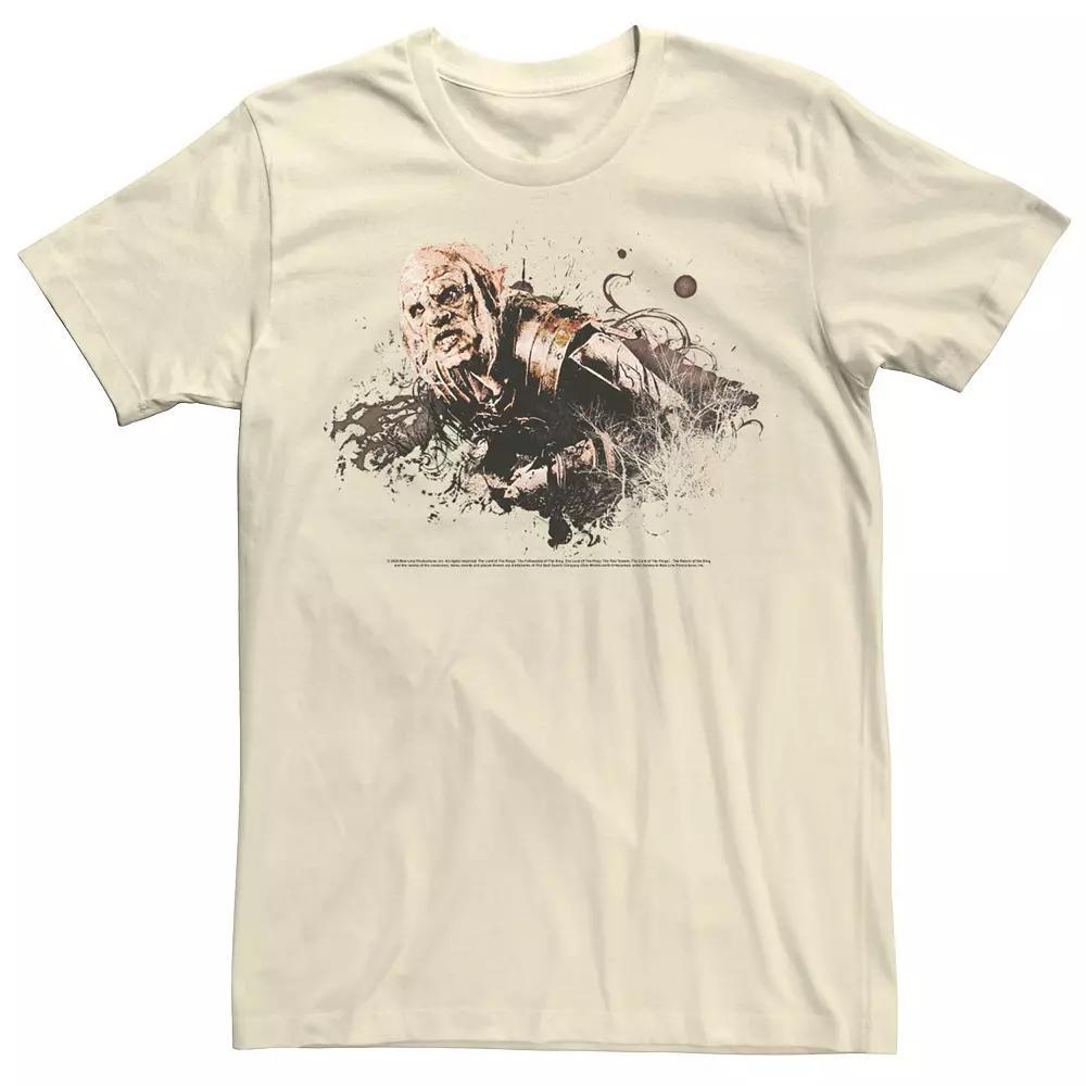 Men's The Lord Of The Rings Orc Paint Splatter Portrait Tee, Size: 3XL, Natural Product Image