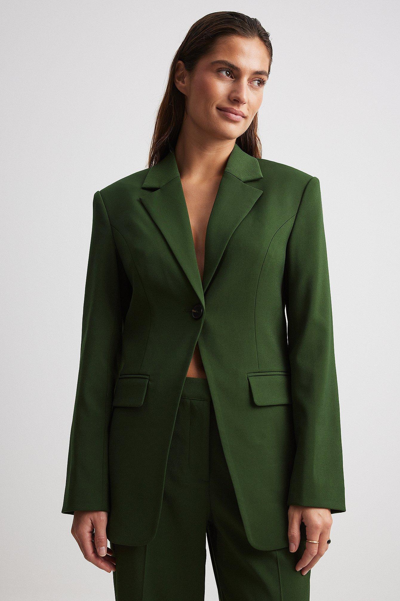 Fitted One Button Blazer Product Image