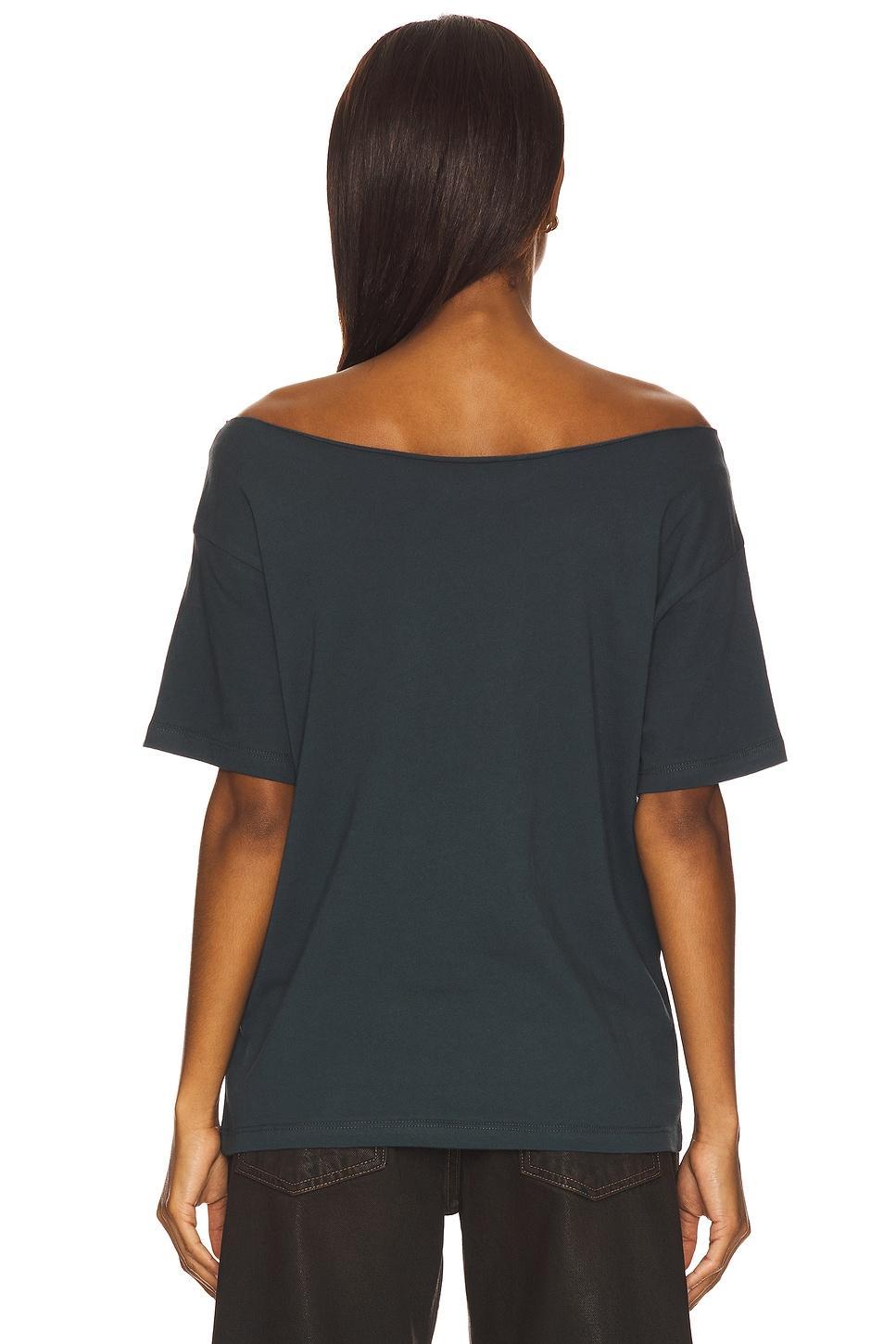 85 Camo Applique Off The Shoulder Tee DAYDREAMER Product Image