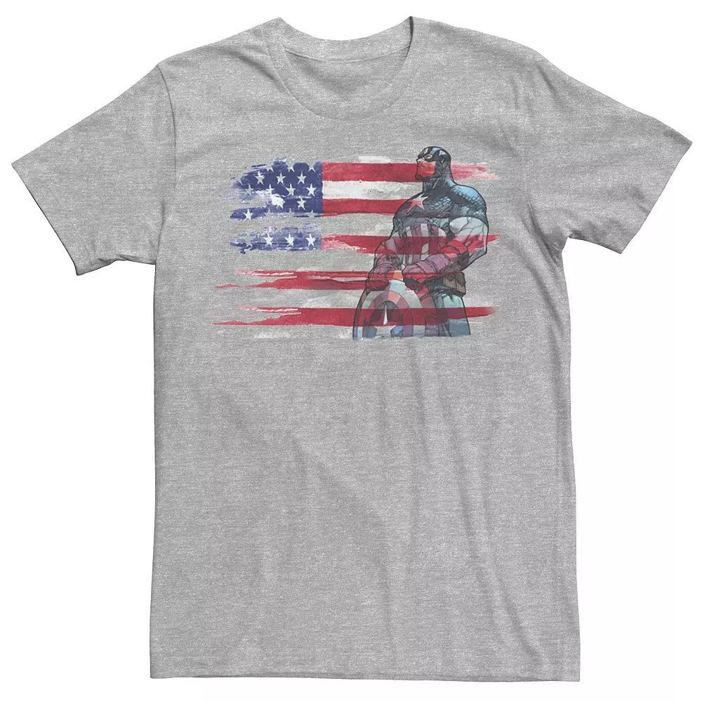 Mens Marvel Captain America Stand to Honor Red Blue Tee Product Image