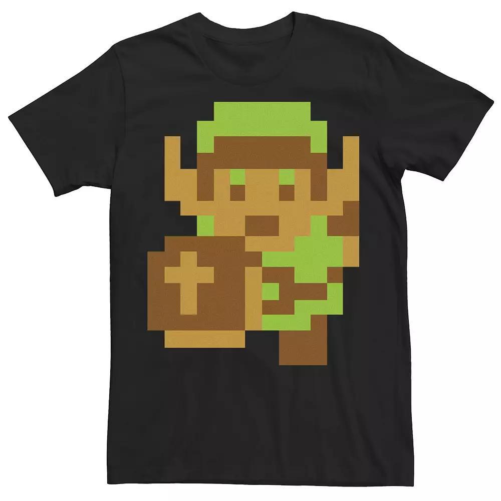 Men's Nintendo Legend of Zelda Pixelated Link Portrait Tee, Size: 3XL, Blue Product Image