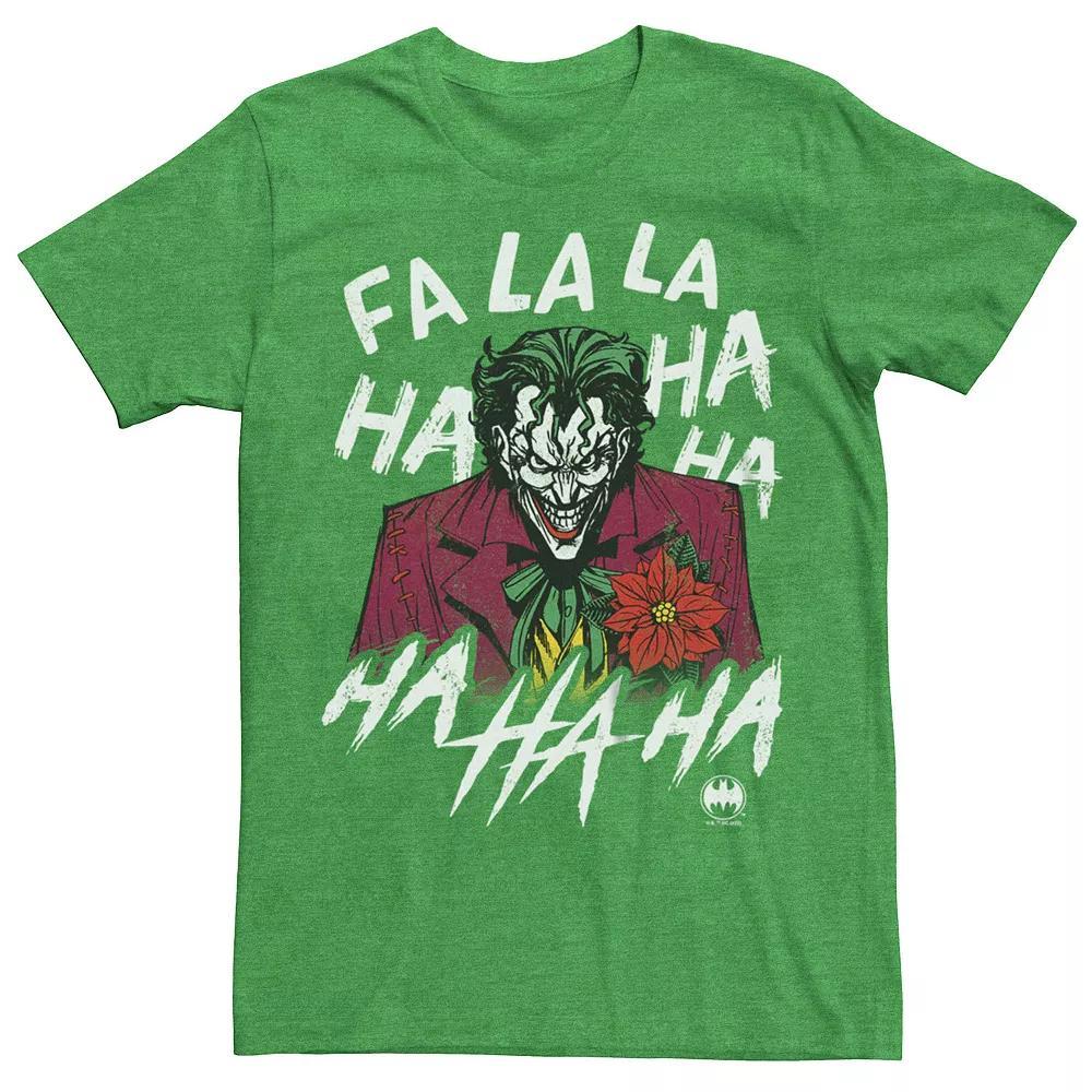 Men's Batman The Joker Fa La La Ha Ha Ha Graphic Tee, Size: Small, Kelly Grey Product Image