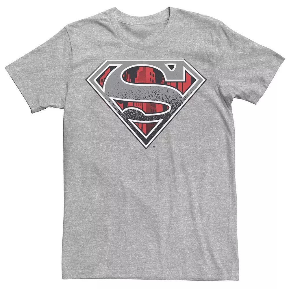 Men's DC Comics Superman Skyline Chest Logo Tee, Size: 3XL, Athletic Grey Product Image