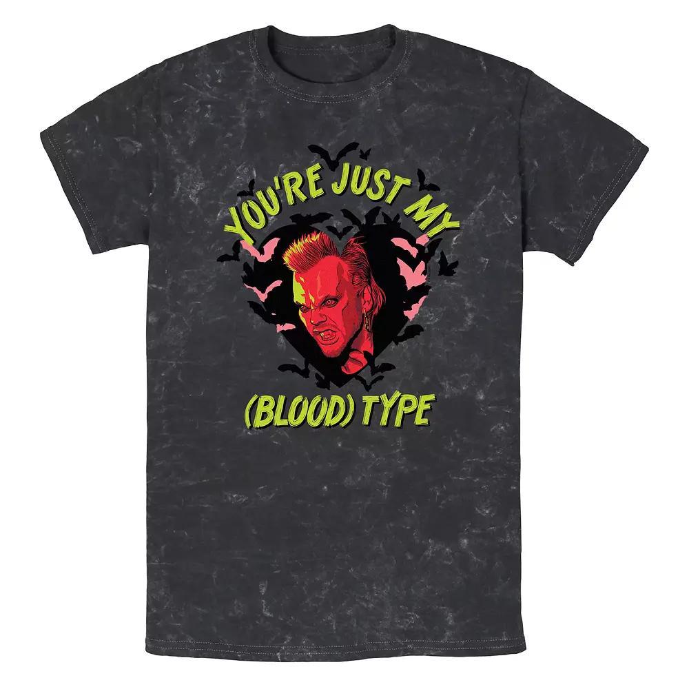 Disney's Lilo & Stitch Kiss Me I'm Lucky Mineral Wash Men's Graphic Tee, Size: Medium, Black Product Image