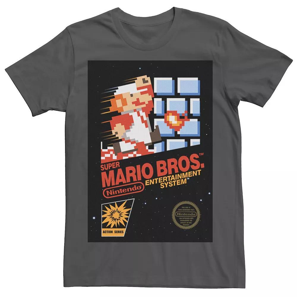 Men's Nintendo Super Mario Mario Dashin Action Tee, Size: Medium, Grey Product Image