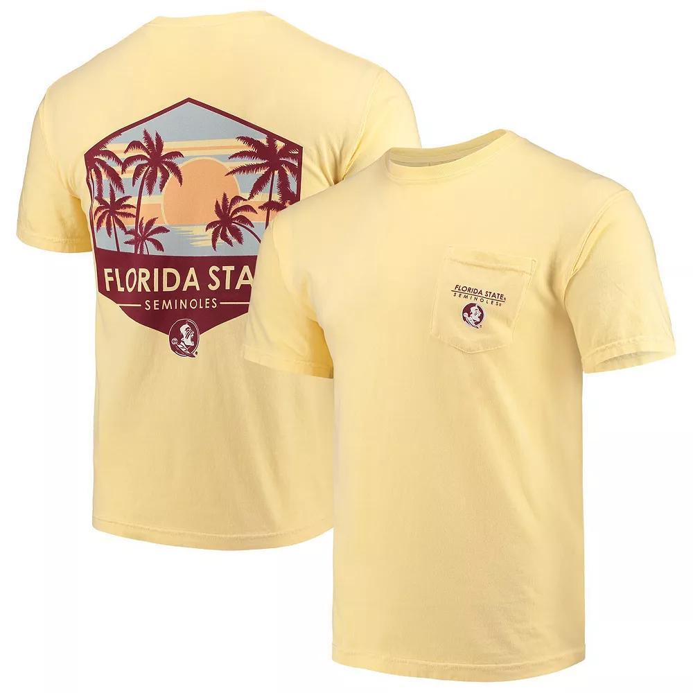 Men's Yellow Florida State Seminoles Landscape Shield Comfort Colors Pocket T-Shirt, Size: Small Product Image
