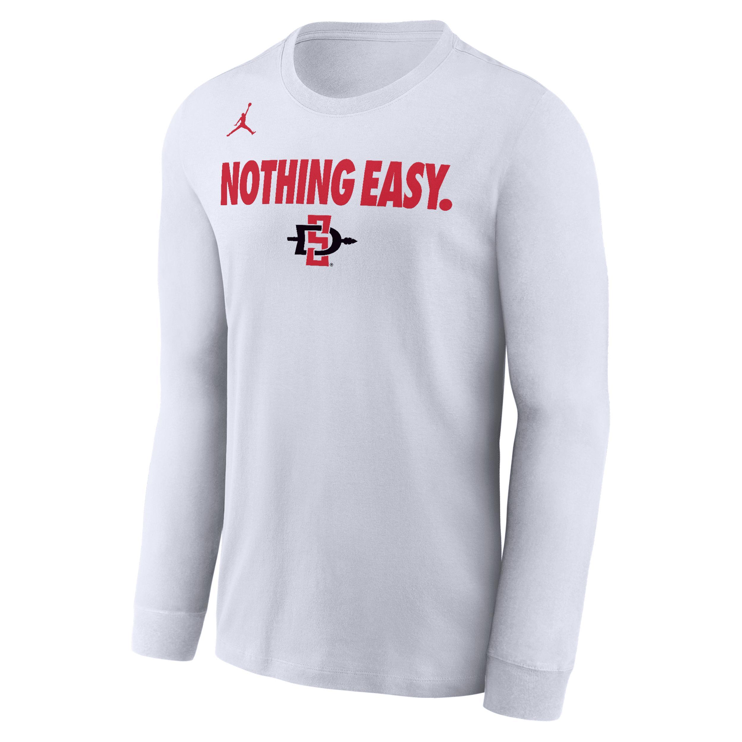 Mens Nike White San Diego State Aztecs 2025 On-Court Bench Long Sleeve T-Shirt Product Image