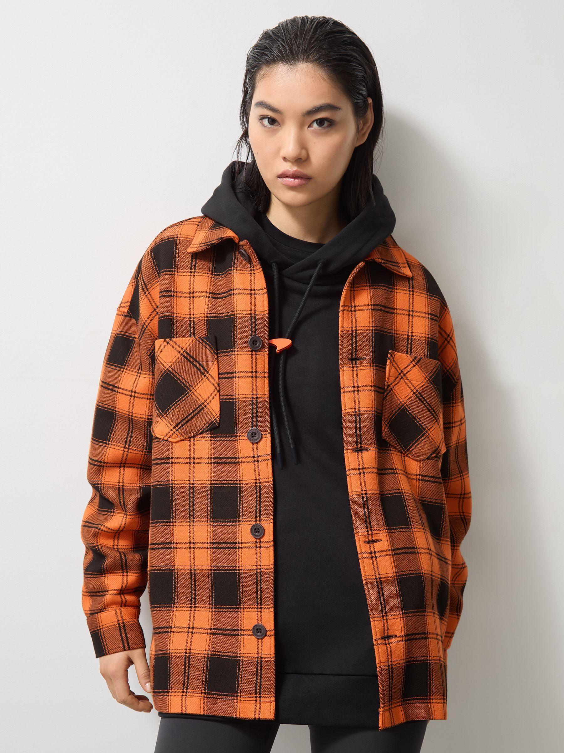 McLaren F1 Team Check Logo Overshirt in Papaya Orange/Black Product Image