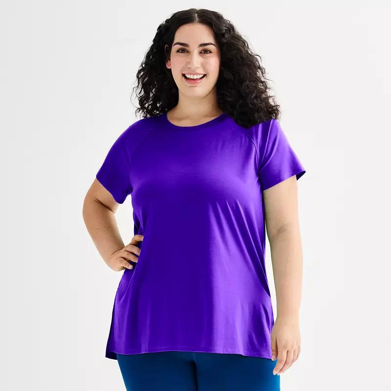 Plus Size Tek Gear® Short Sleeve Tunic Tee, Women's, Size: 2XL, Kalari Green Product Image