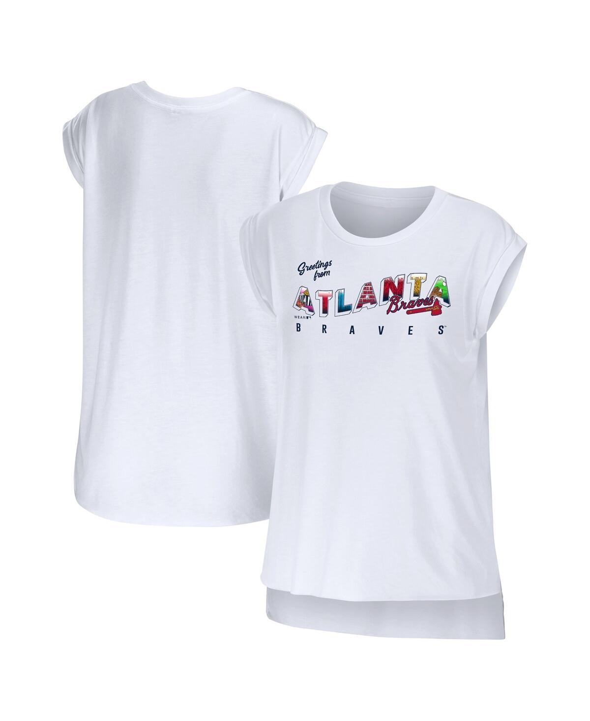 Womens WEAR by Erin Andrews Atlanta Braves Greetings From T-Shirt Product Image