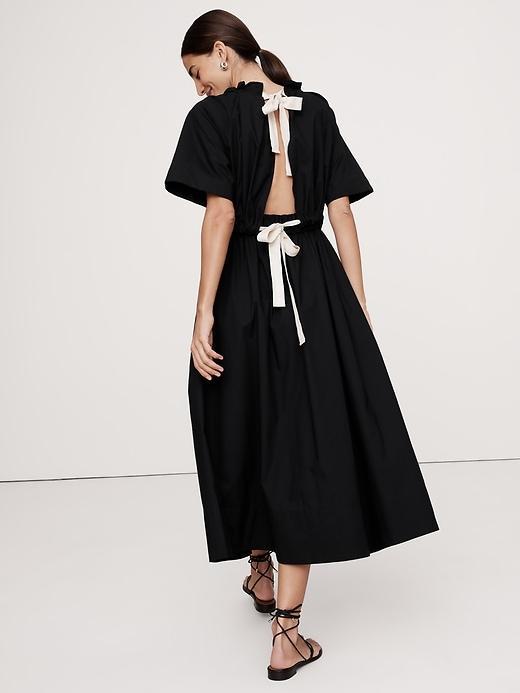 Poplin Open-Back Maxi Dress Product Image