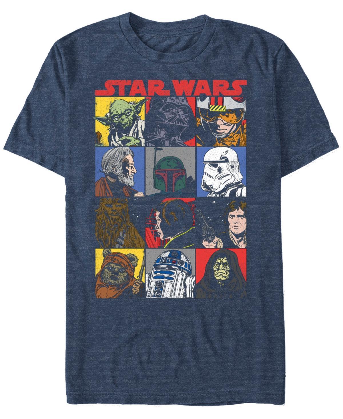 Men's Star Wars Comic Style Group Panels Graphic Tee, Size: XXL, Navy Grey Product Image