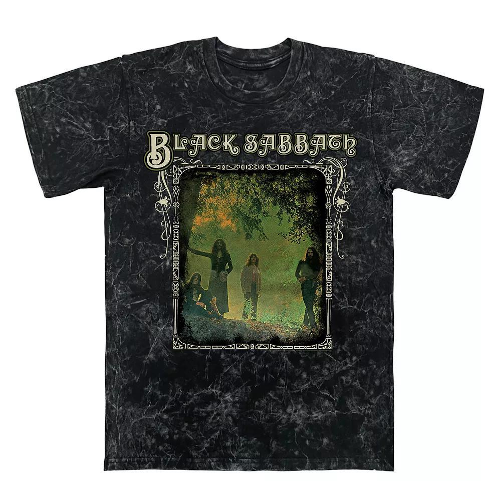 Men's Black Sabbath Trees Photo Mineral Wash Graphic Tee, Size: XXL, Black Mineral Wash Product Image