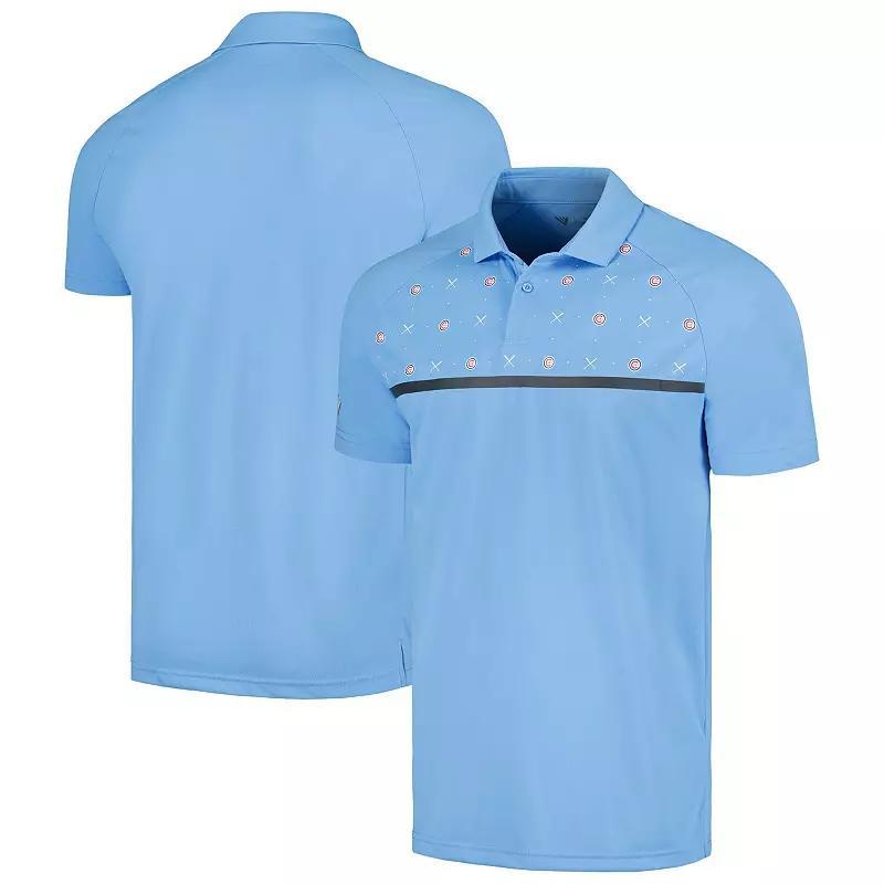Men's Levelwear Light Blue Chicago Cubs Sector Batter Up Raglan Polo, Size: Small Product Image