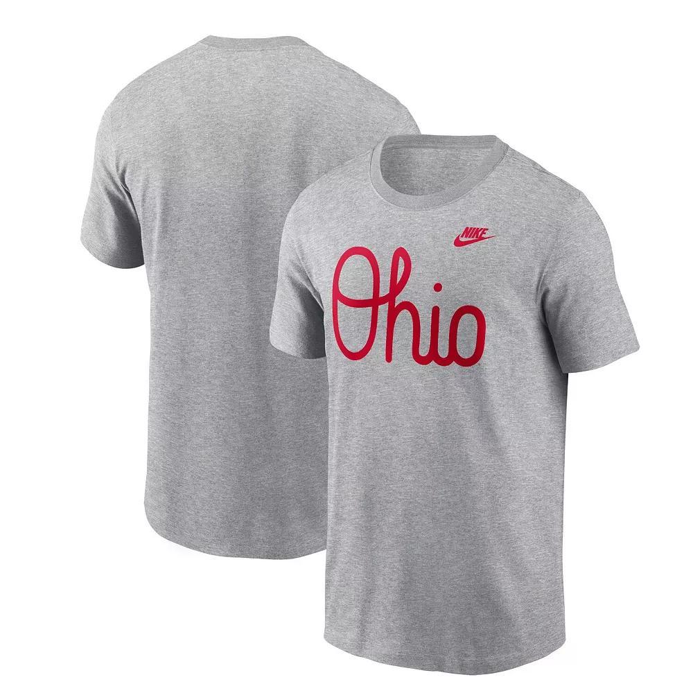 Mens Nike Gray Ohio State Buckeyes Vintage Script T-Shirt Product Image