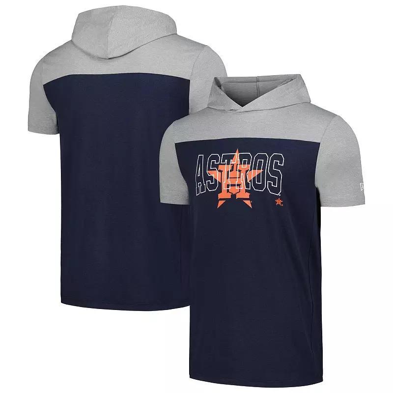 Men's New Era Navy Houston Astros Active Brushed Hoodie T-Shirt, Size: Medium, Blue Product Image