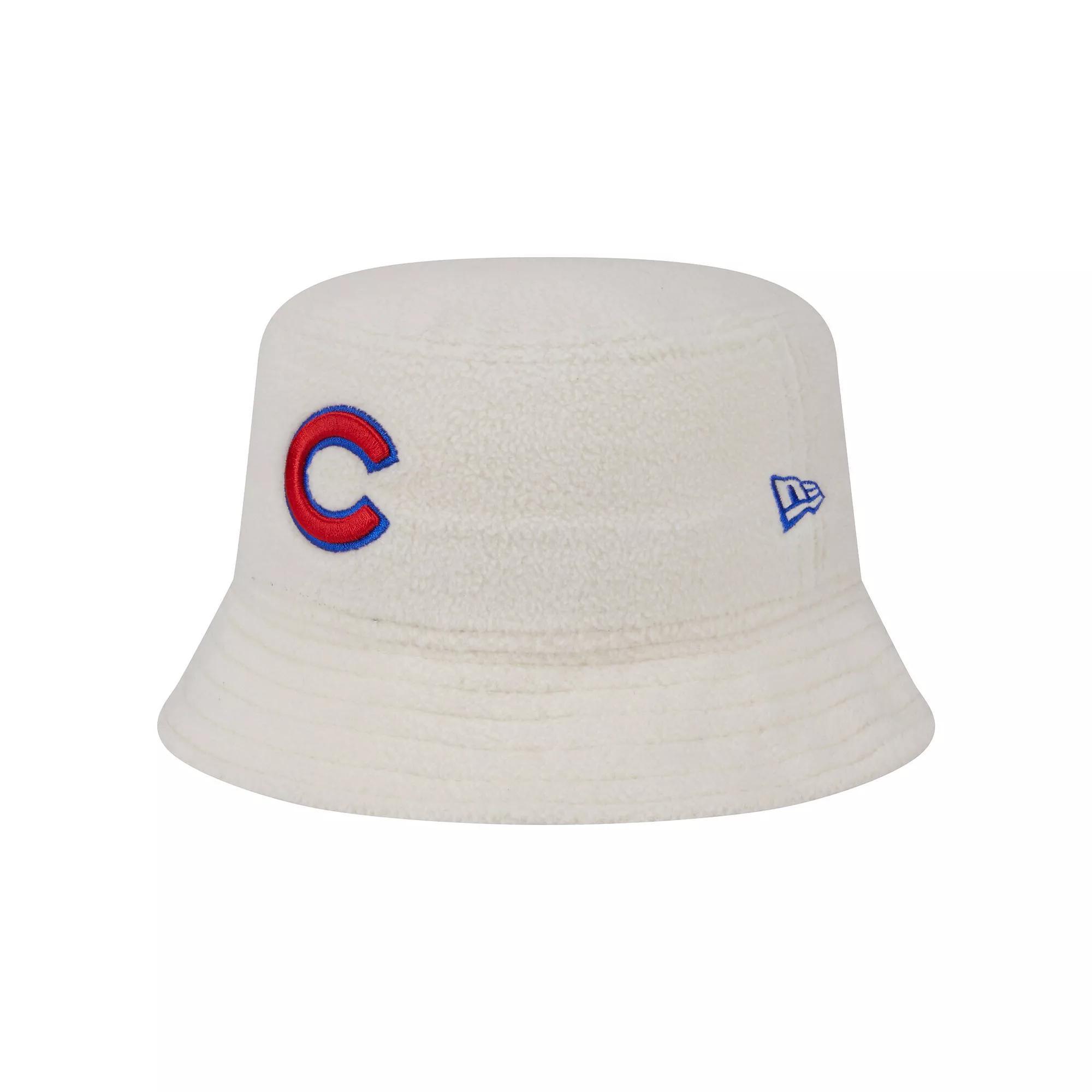 Women's New Era White Chicago Cubs Chrome Cozy Bucket Hat, Size: XXL Product Image
