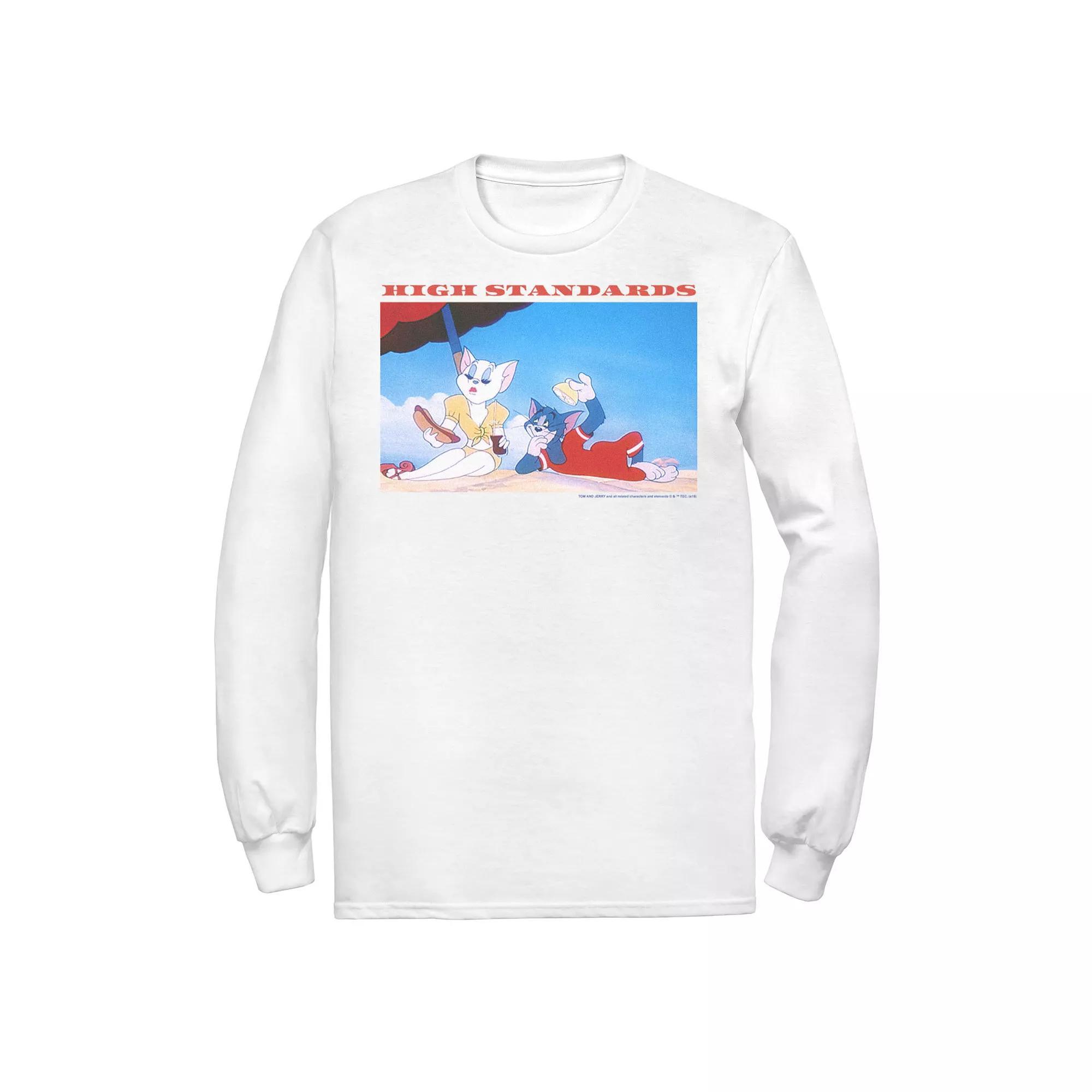 Men's Tom & Jerry Beach Tee, Size: Medium, White Product Image