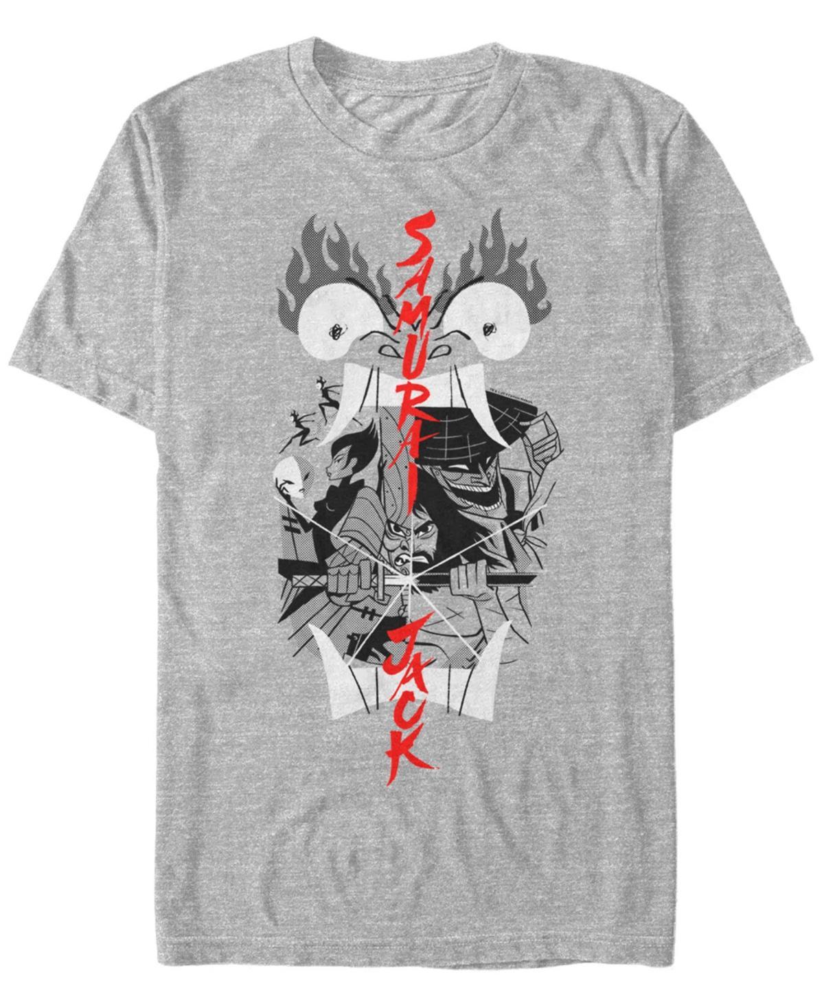 Men's Cartoon Network Samurai Jack Story Mode In Aku's Mouth Tee, Size: 3XL, Athletic Grey Product Image