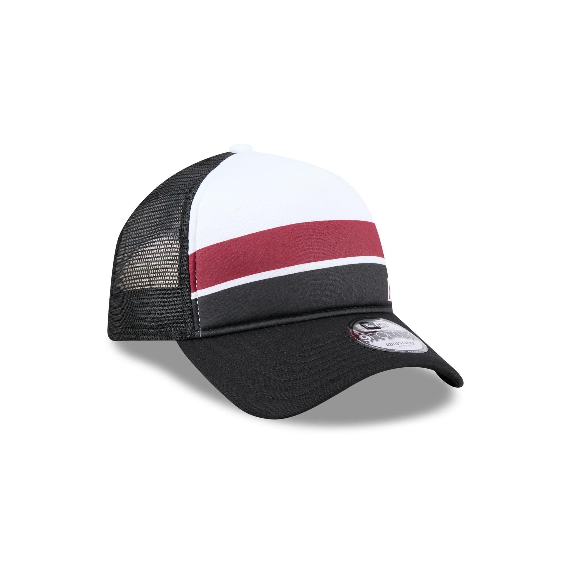 Seattle Mariners Color Block 9FORTY A-Frame Trucker Snapback Hat Male Product Image