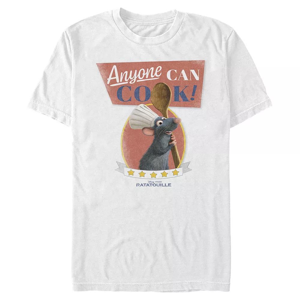 Disney / Pixar's Ratatouille Anyone Can Cook Poster Men's Graphic Tee, Size: Large, White Product Image