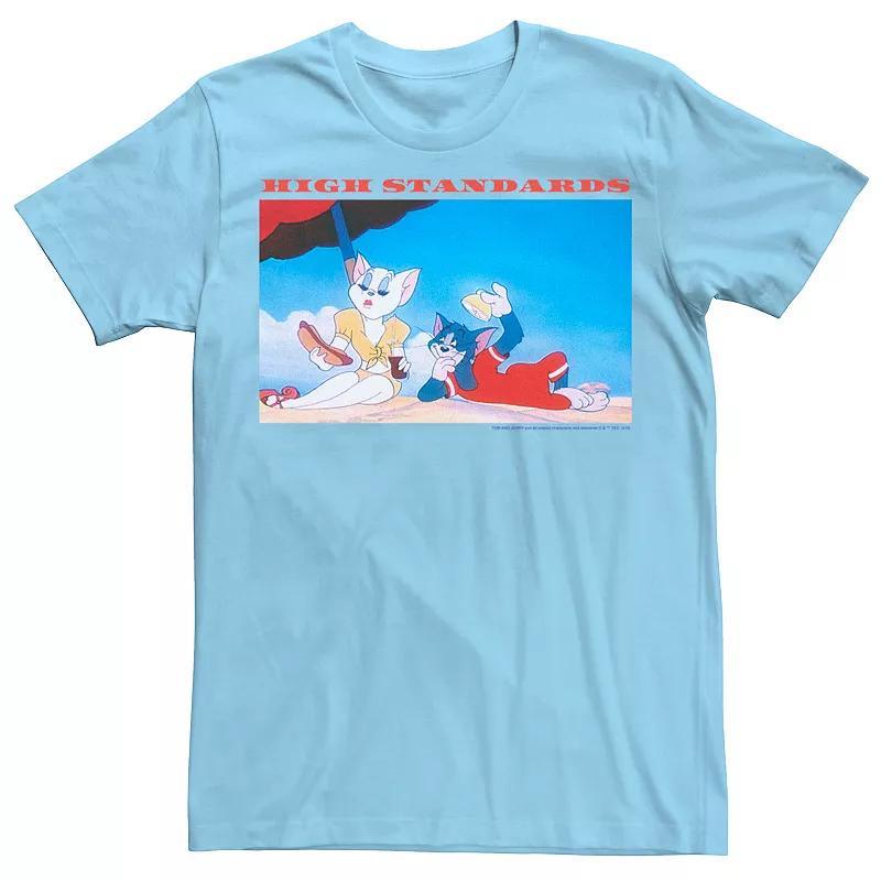 Men's Tom & Jerry High Standards Beach Poster Graphic Tee, Size: XXL, Light Blue Product Image