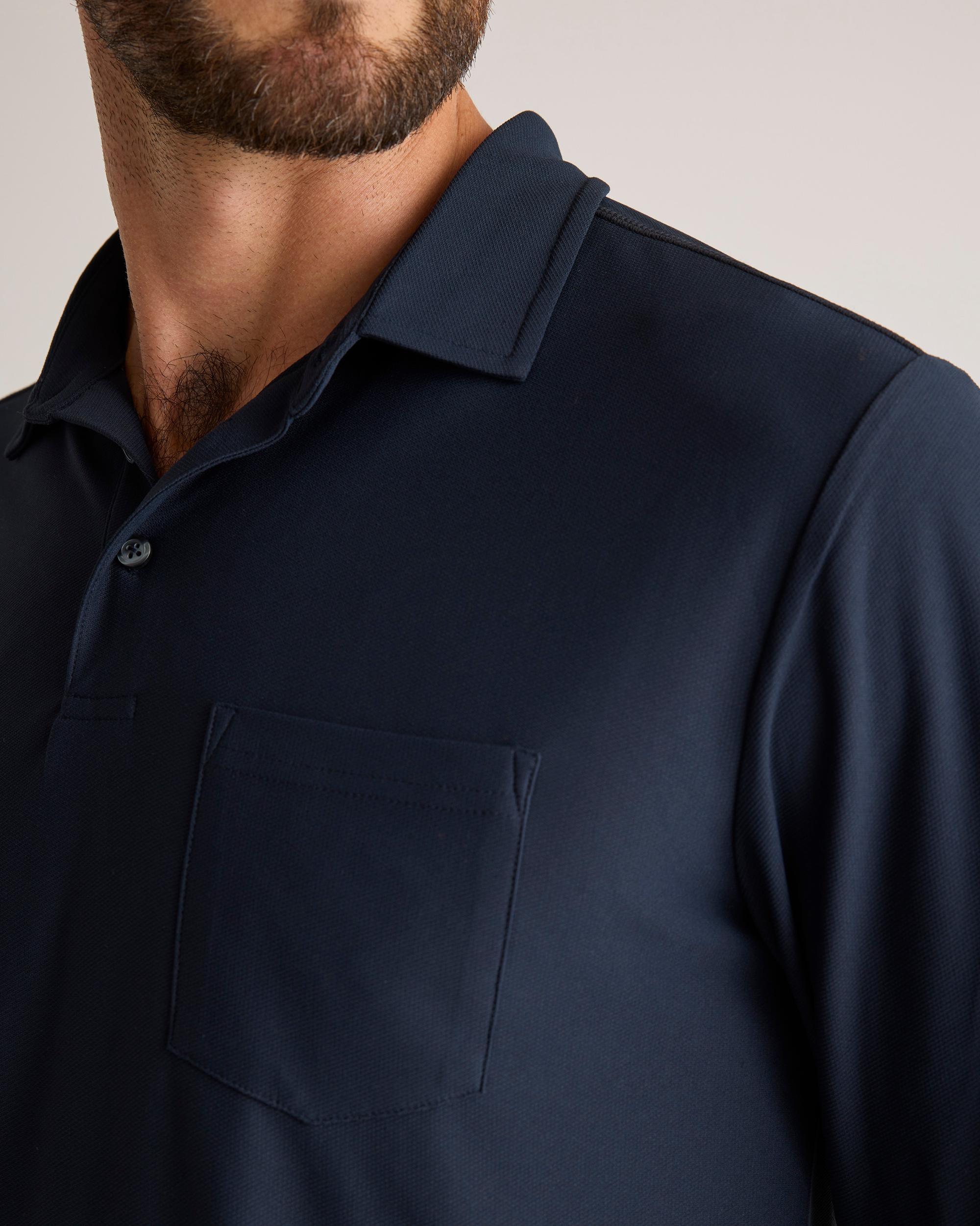 Quince | Men's ProPique Performance Long Sleeve Polo Recycled Polyester Product Image
