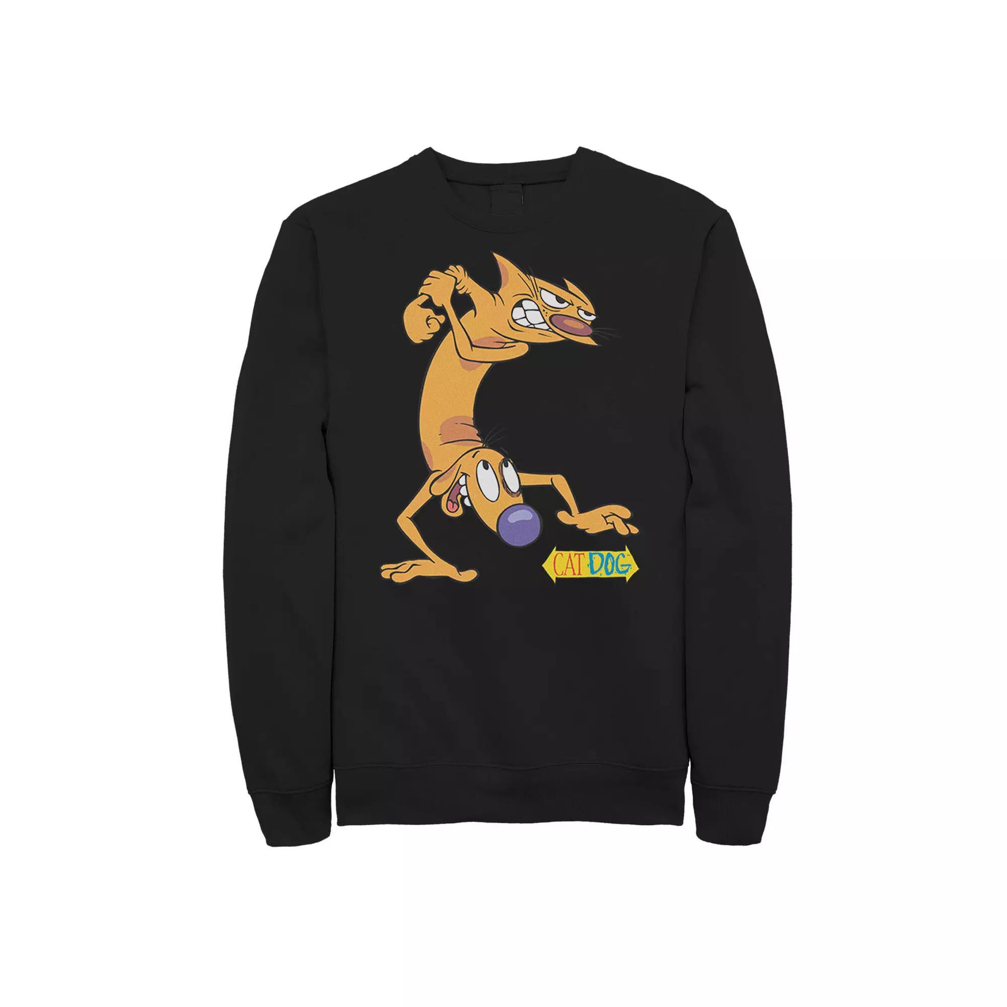 Mens Nickelodeon CatDog Tough Guys Sweatshirt, Mens Grey Heather Product Image