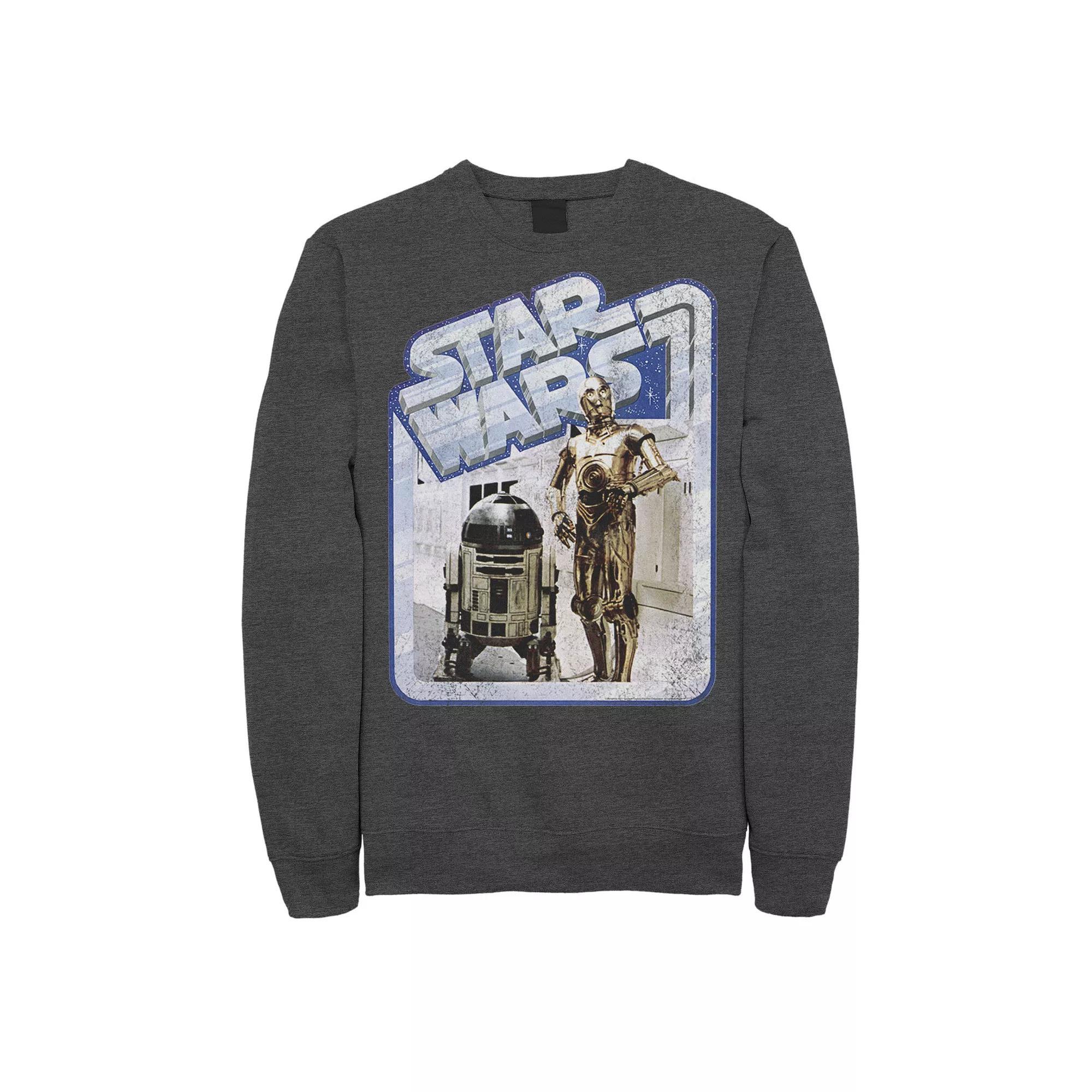 Mens Star Wars Tantive Droids Chrome Border Sweatshirt Grey Heather Product Image