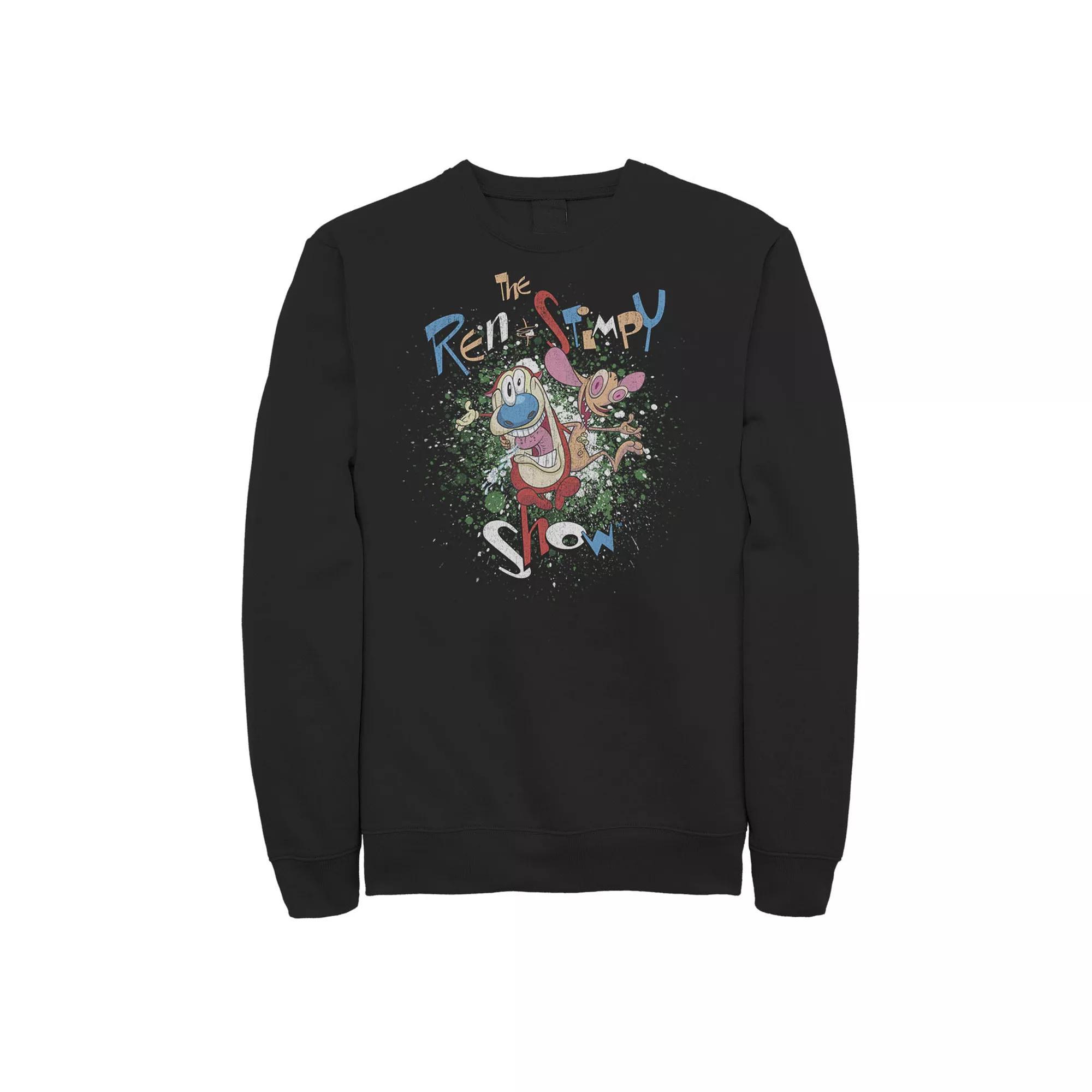 Big & Tall Tom and Jerry Pals Logo Graphic Fleece, Men's, Size: Large Tall, Black Product Image