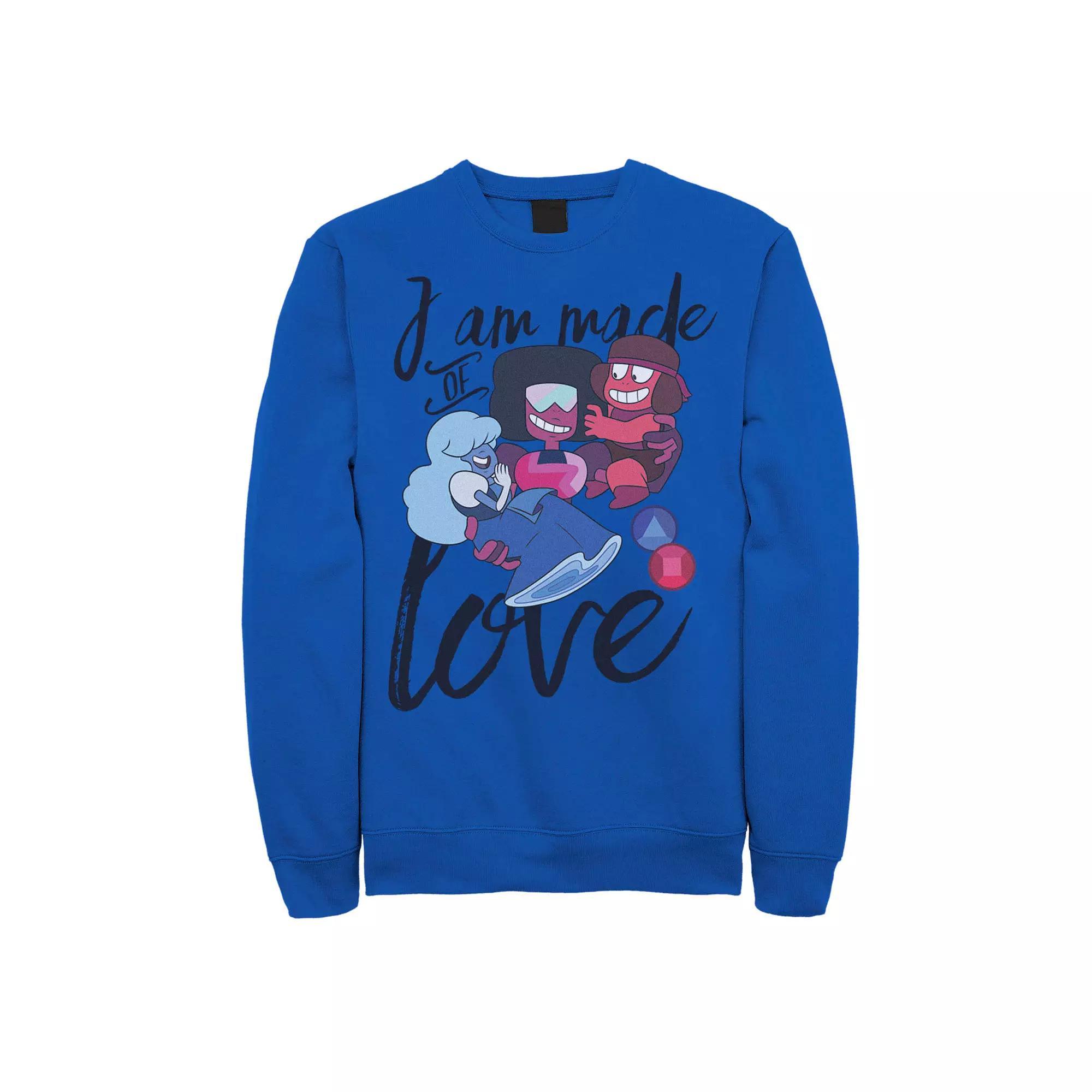 Men's Cartoon Network Steven Universe I Am Made Of Love Sweatshirt, Size: Large, Red Product Image