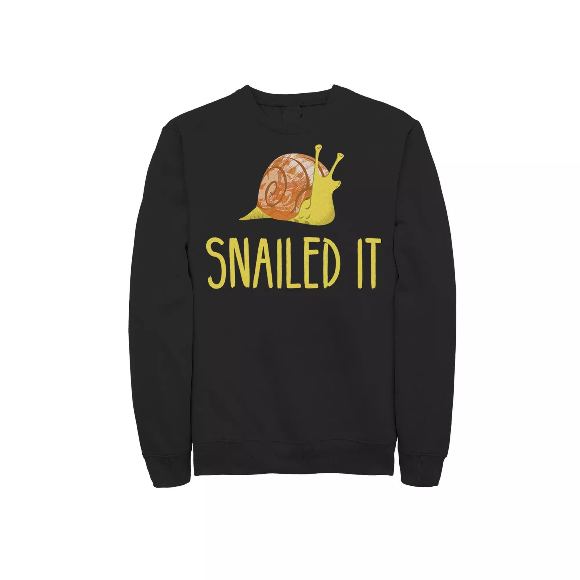 Mens Snailed It Snail Portrait Fleece Product Image