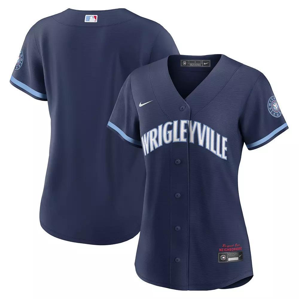 Women's Nike Navy Cleveland Guardians Alternate Official Replica Jersey, Size: Medium, Grd Blue Product Image