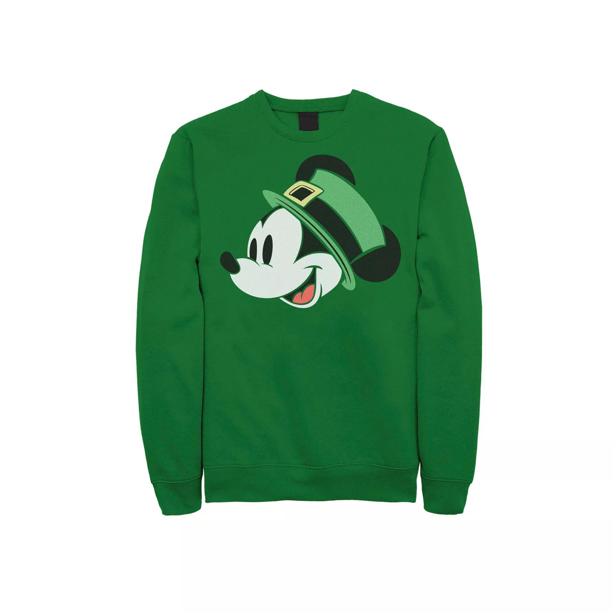 Disney's Mickey and Friends St. Patrick's Day Mickey Mouse Men's Sweatshirt, Size: XL, Kelly Product Image