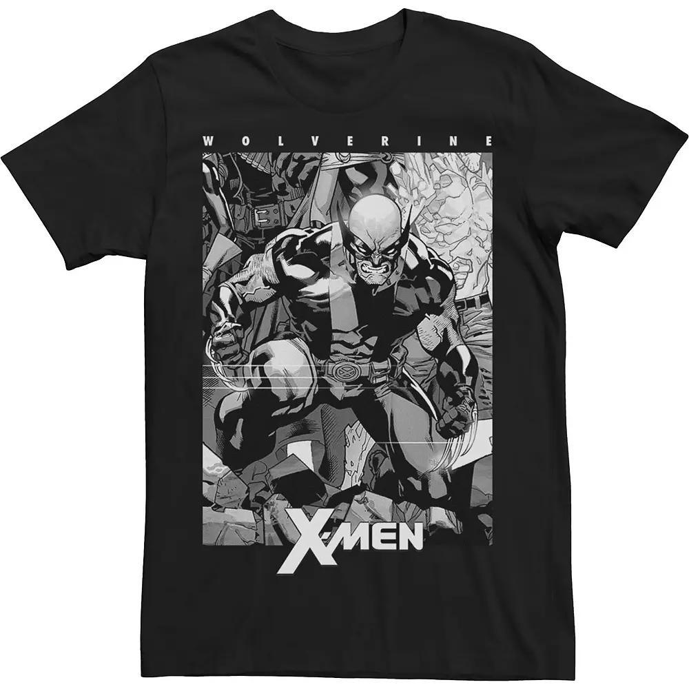 Big & Tall Marvel X-Men Wolverine Black & White Comic Panel Tee, Men's, Size: 3XL Tall Product Image