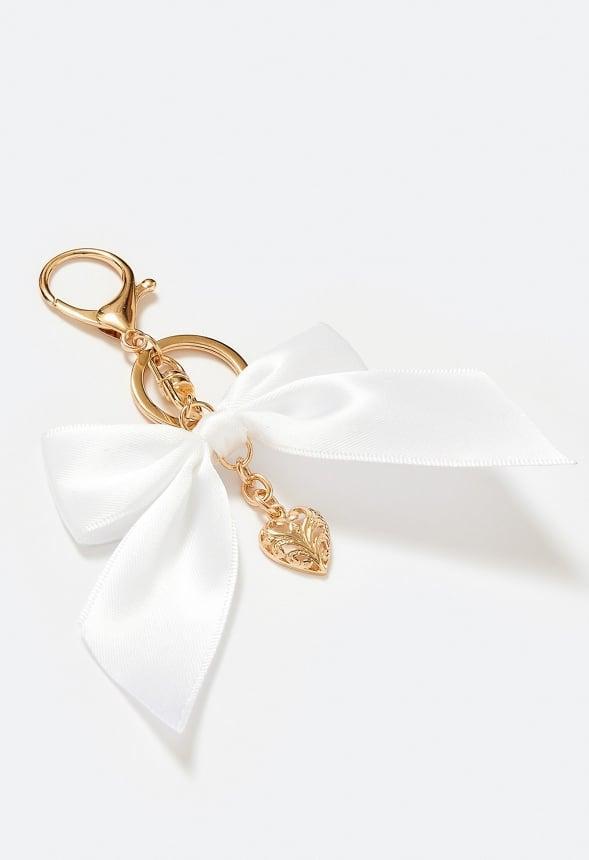 Pria Glass Pearl And Fabric Bow Bag Charm Product Image