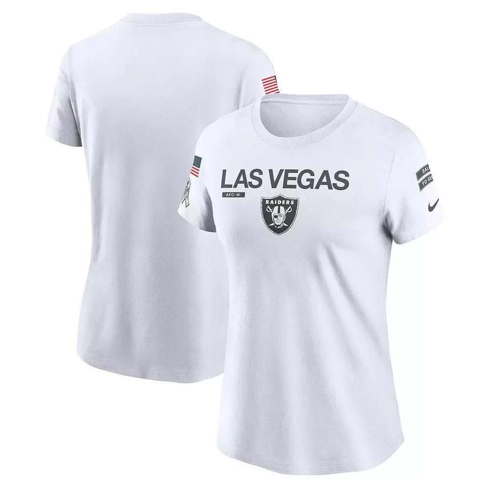 Women's Nike White Las Vegas Raiders 2024 Salute To Service Legend Performance T-Shirt, Size: XL, Lvr White Product Image